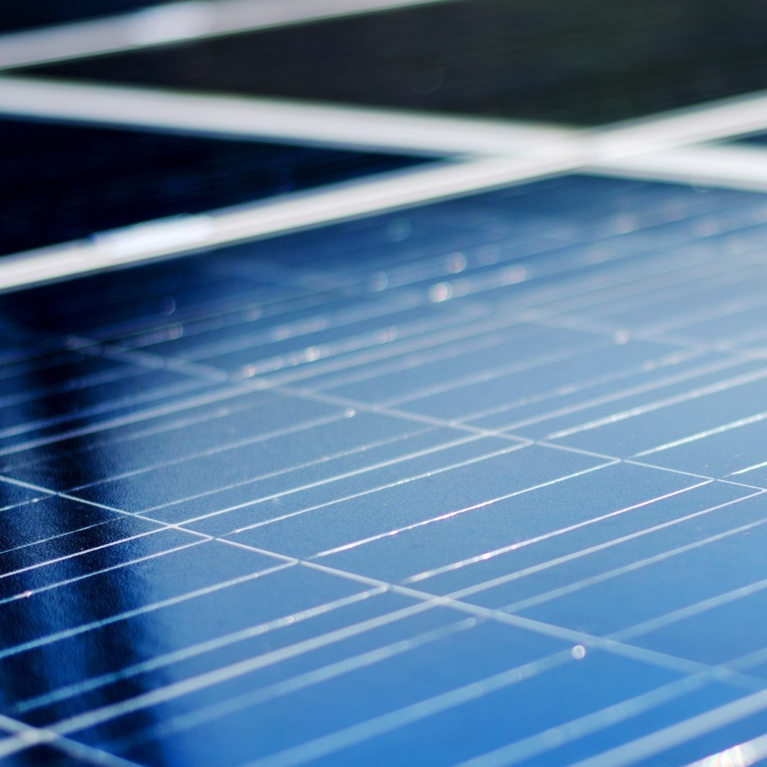 Nahaufnahme eines Photovoltaik-Moduls