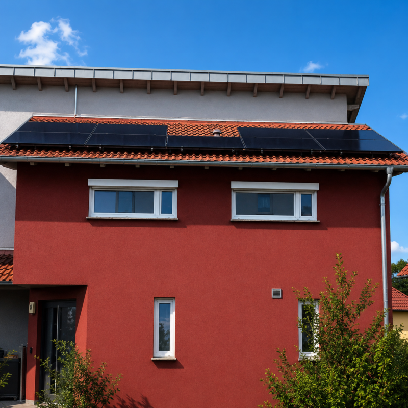 Photovoltaikanlage auf Eigenheim geplant und montiert von RaiffeisenVolt