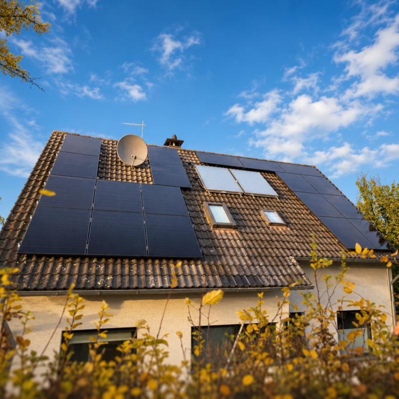 Photovoltaikanlage auf Eigenheim geplant und montiert von RaiffeisenVolt