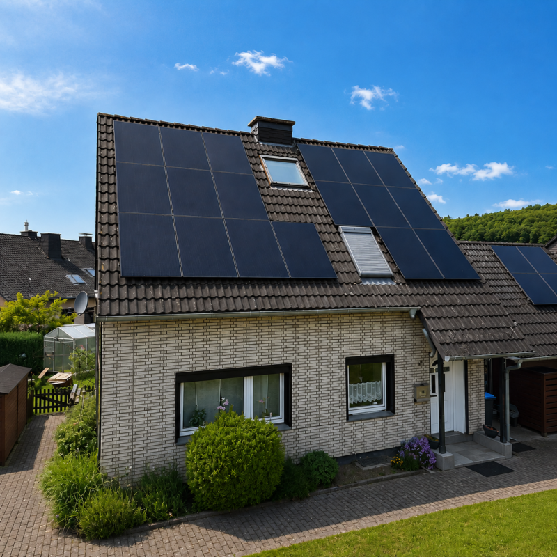 Photovoltaikanlage auf Eigenheim geplant und montiert von RaiffeisenVolt