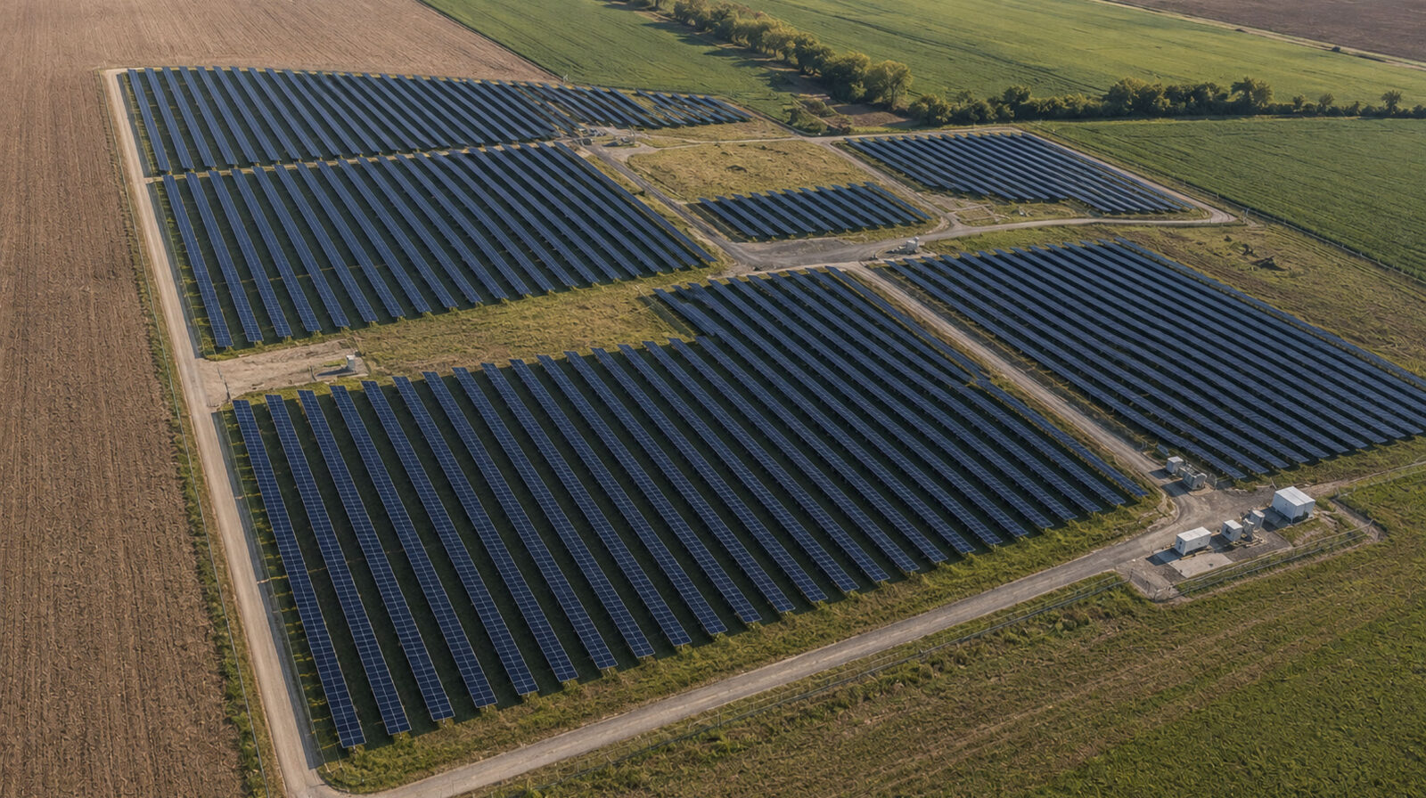 Freifläche mit 8,4 MW in Mecklenburg-Vorpommern realisiert durch RaiffeisenVolt