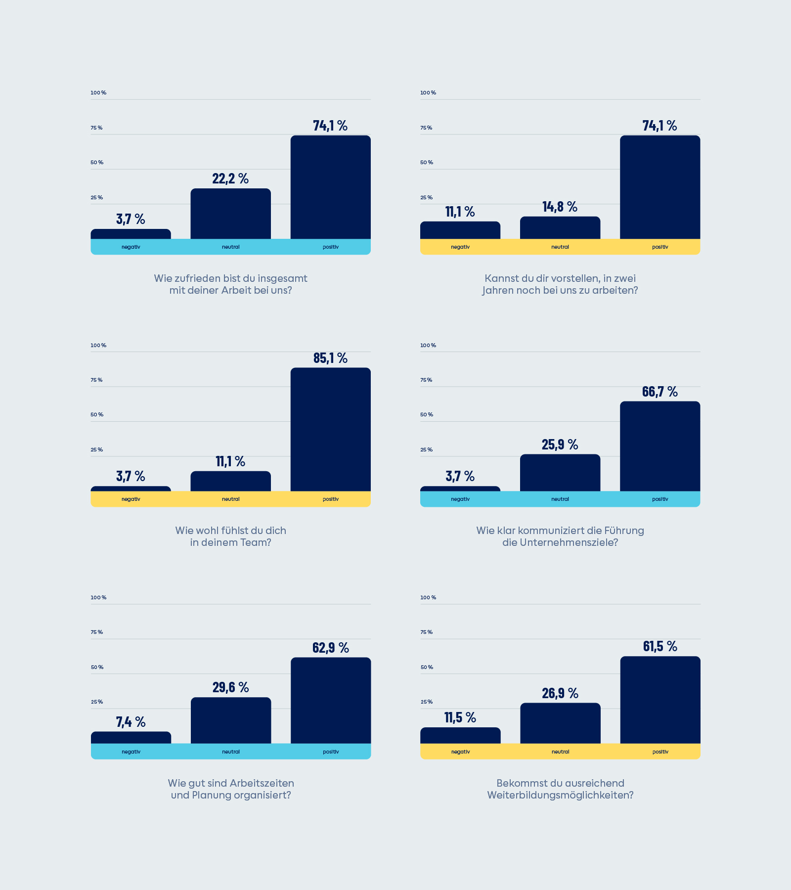 Statistik der Mitarbeiterzufriedenheit